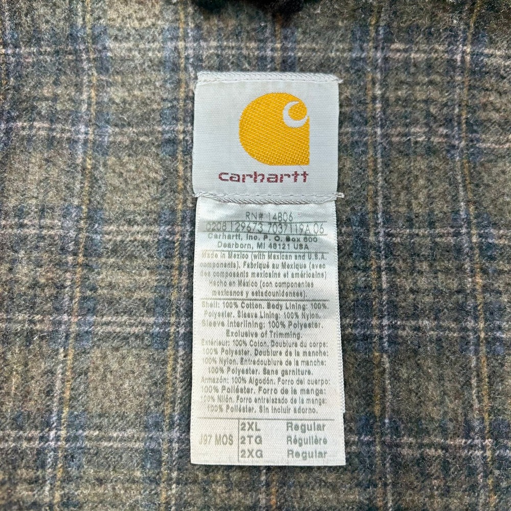 Vintage Carhartt Detroit Jacket Mens 2XL J97 MOS Distressed Blanket Lined Coat - Picture 4 of 10